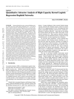 Quantitative Attractor Analysis of High-Capacity Kernel Logistic Regression Hopfield Networks