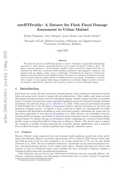 mwBTFreddy: A Dataset for Flash Flood Damage Assessment in Urban Malawi