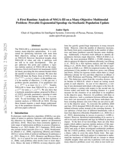 A First Runtime Analysis of NSGA-III on a Many-Objective Multimodal Problem: Provable Exponential Speedup via Stochastic Population Update