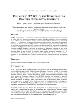 Enhancing SPARQL Query Rewriting for Complex Ontology Alignments
