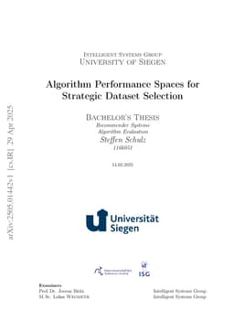 Algorithm Performance Spaces for Strategic Dataset Selection