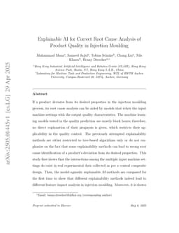 Explainable AI for Correct Root Cause Analysis of Product Quality in Injection Moulding