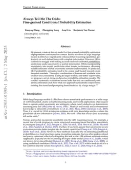 Always Tell Me The Odds: Fine-grained Conditional Probability Estimation