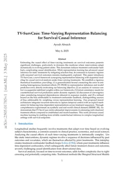 TV-SurvCaus: Dynamic Representation Balancing for Causal Survival Analysis
