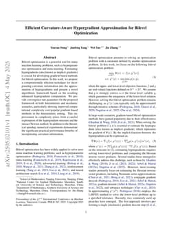 Efficient Curvature-Aware Hypergradient Approximation for Bilevel Optimization