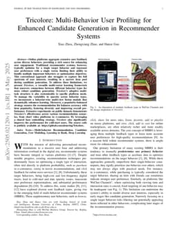 Tricolore: Multi-Behavior User Profiling for Enhanced Candidate Generation in Recommender Systems