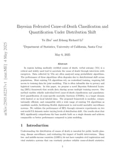 Bayesian Federated Cause-of-Death Classification and Quantification Under Distribution Shift