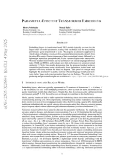 Parameter-Efficient Transformer Embeddings