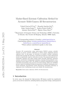 Marker-Based Extrinsic Calibration Method for Accurate Multi-Camera 3D Reconstruction