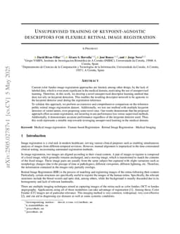 Unsupervised training of keypoint-agnostic descriptors for flexible retinal image registration