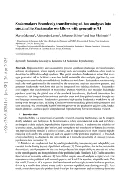 Snakemaker: Seamlessly transforming ad-hoc analyses into sustainable Snakemake workflows with generative AI