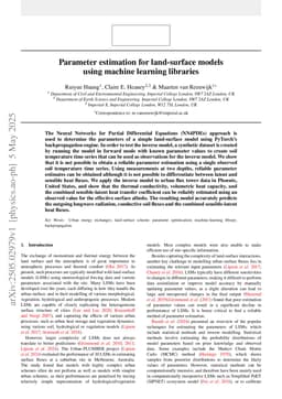 Parameter estimation for land-surface models using machine learning libraries