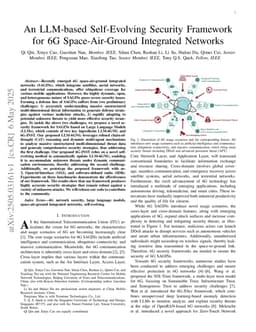 An LLM-based Self-Evolving Security Framework for 6G Space-Air-Ground Integrated Networks