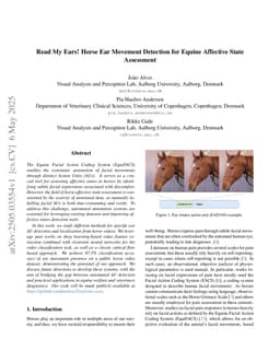 Read My Ears! Horse Ear Movement Detection for Equine Affective State Assessment