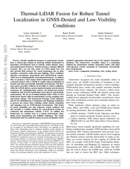 Thermal-LiDAR Fusion for Robust Tunnel Localization in GNSS-Denied and Low-Visibility Conditions