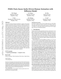 PAHA: Parts-Aware Audio-Driven Human Animation with Diffusion Model
