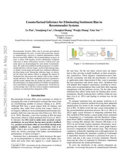 Counterfactual Inference for Eliminating Sentiment Bias in Recommender Systems