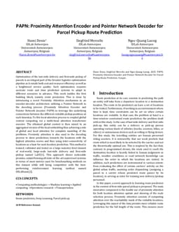 PAPN: Proximity Attention Encoder and Pointer Network Decoder for Parcel Pickup Route Prediction