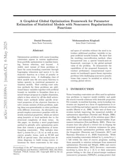 A Graphical Global Optimization Framework for Parameter Estimation of Statistical Models with Nonconvex Regularization Functions
