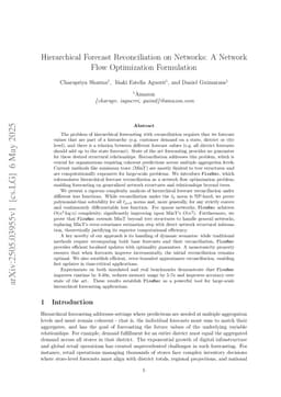 Hierarchical Forecast Reconciliation on Networks: A Network Flow Optimization Formulation