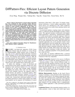 DiffPattern-Flex: Efficient Layout Pattern Generation via Discrete Diffusion
