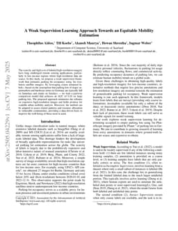 A Weak Supervision Learning Approach Towards an Equitable Parking Lot Occupancy Estimation