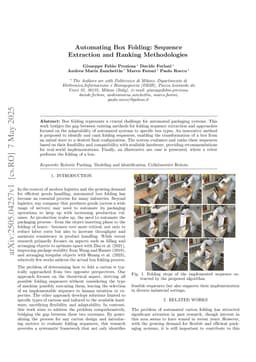 Automating Box Folding: Sequence Extraction and Ranking Methodologies