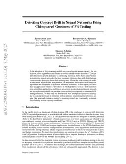 Detecting Concept Drift in Neural Networks Using Chi-squared Goodness of Fit Testing