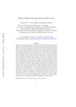 Deep residual learning with product units