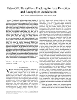 Edge-GPU Based Face Tracking for Face Detection and Recognition Acceleration