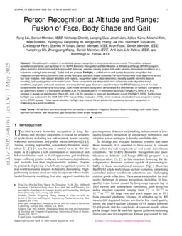 Person Recognition at Altitude and Range: Fusion of Face, Body Shape and Gait