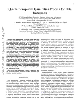 Quantum-Inspired Optimization Process for Data Imputation