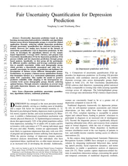 Fair Uncertainty Quantification for Depression Prediction