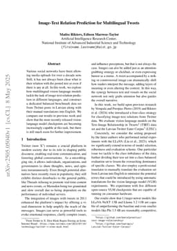 Image-Text Relation Prediction for Multilingual Tweets