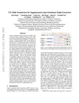 T-T: Table Transformer for Tagging-based Aspect Sentiment Triplet Extraction
