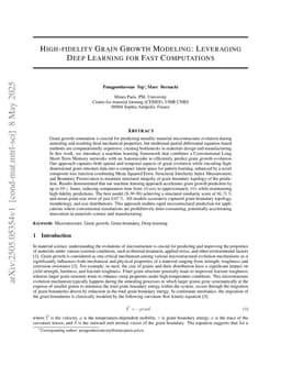 High-fidelity Grain Growth Modeling: Leveraging Deep Learning for Fast Computations