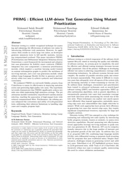 PRIMG : Efficient LLM-driven Test Generation Using Mutant Prioritization