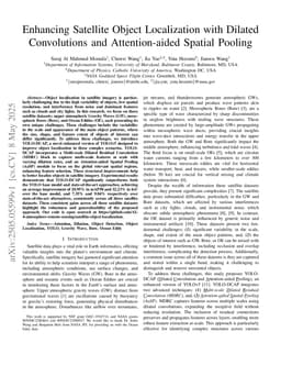 Enhancing Satellite Object Localization with Dilated Convolutions and Attention-aided Spatial Pooling