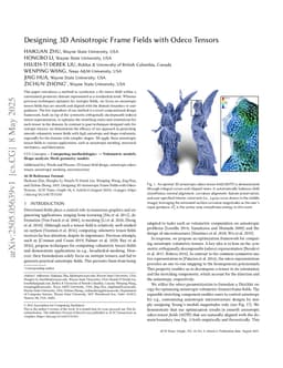 Designing 3D Anisotropic Frame Fields with Odeco Tensors