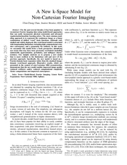 A New k-Space Model for Non-Cartesian Fourier Imaging