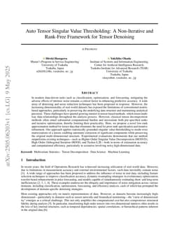 Auto Tensor Singular Value Thresholding: A Non-Iterative and Rank-Free Framework for Tensor Denoising