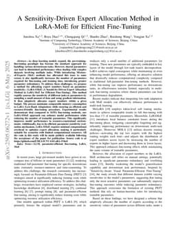 A Sensitivity-Driven Expert Allocation Method in LoRA-MoE for Efficient Fine-Tuning