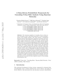 A Data-Driven Probabilistic Framework for Cascading Urban Risk Analysis Using Bayesian Networks