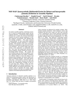 NSF-MAP: Neurosymbolic Multimodal Fusion for Robust and Interpretable Anomaly Prediction in Assembly Pipelines