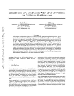 Challenging GPU Dominance: When CPUs Outperform for On-Device LLM Inference