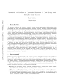 Attention Mechanisms in Dynamical Systems: A Case Study with Predator-Prey Models