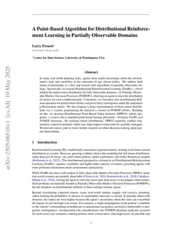 A Point-Based Algorithm for Distributional Reinforcement Learning in Partially Observable Domains