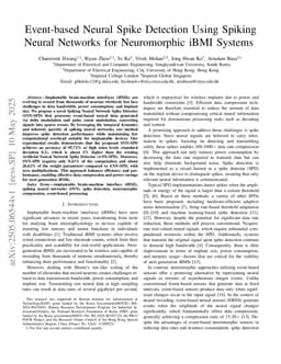 Event-based Neural Spike Detection Using Spiking Neural Networks for Neuromorphic iBMI Systems