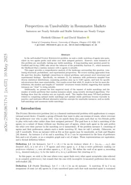 Perspectives on Unsolvability in Roommates Markets
