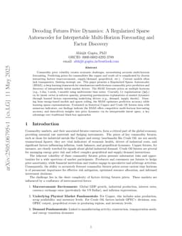 Decoding Futures Price Dynamics: A Regularized Sparse Autoencoder for Interpretable Multi-Horizon Forecasting and Factor Discovery